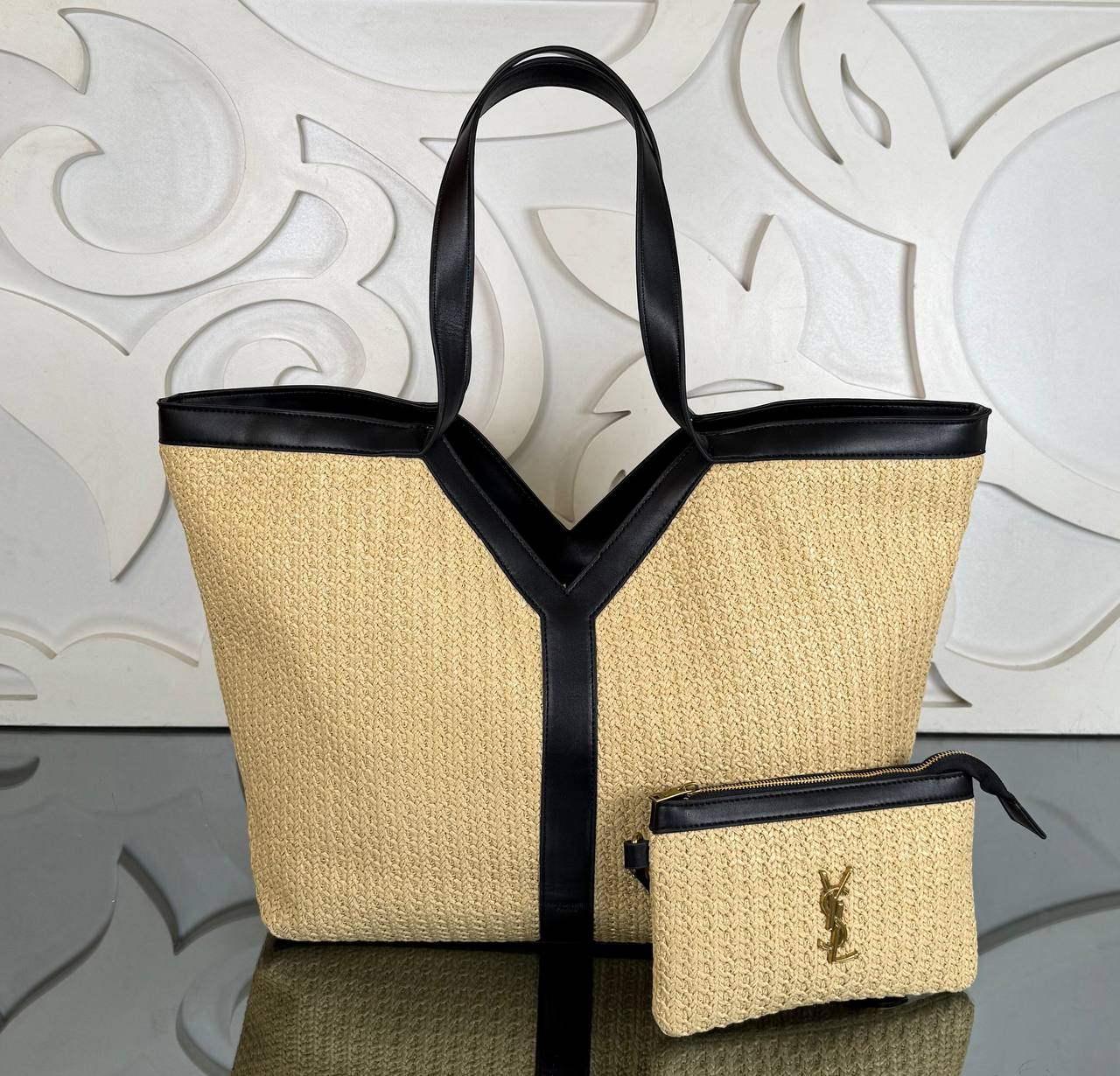 Ysl Saint Laurent Large Raffia Tote Bag

38x33 cm 
910849 ⭐️