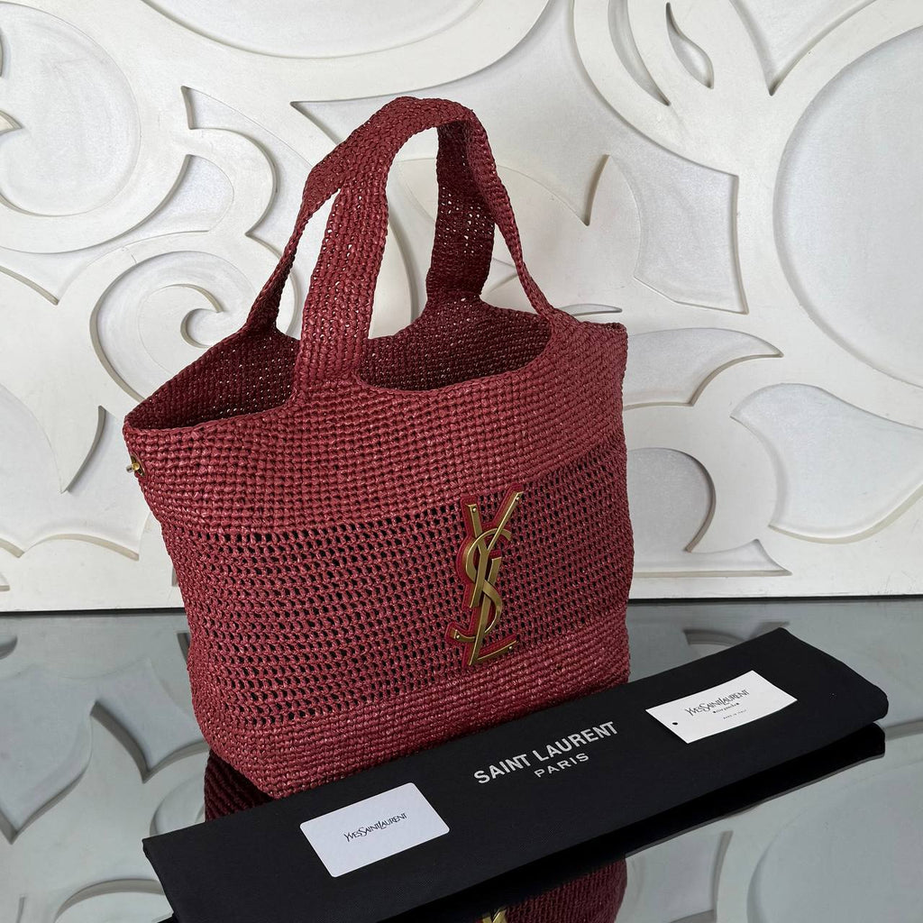 Saint Laurent Icare Medium in Raffia 

31x28 cm 
910973 ⭐️
