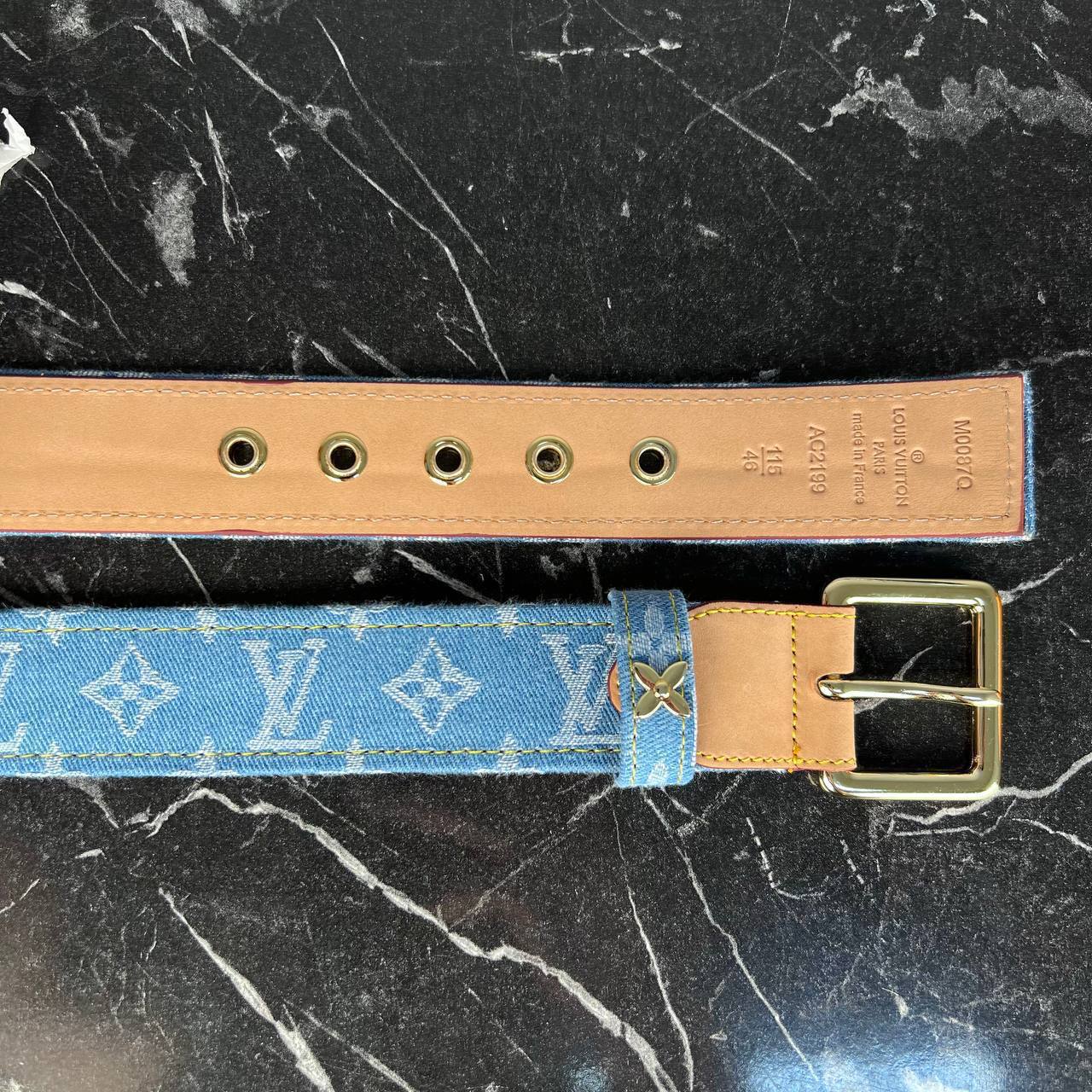 Louis Vuitton Denim Kemer 4 cm