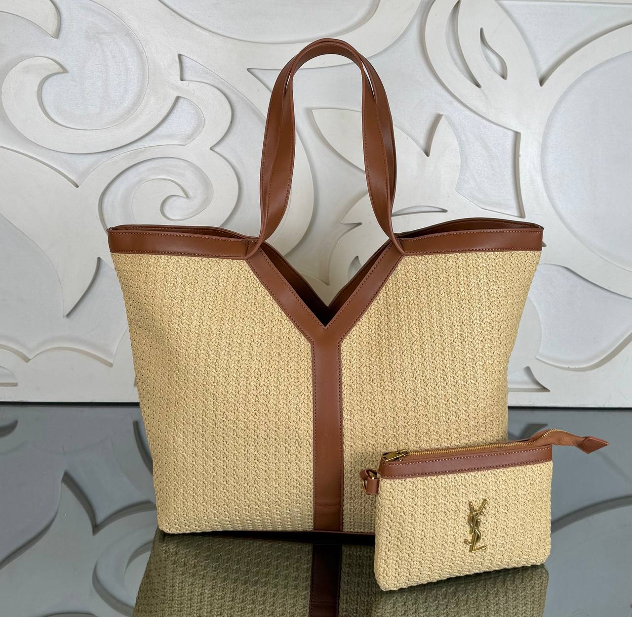 Ysl Saint Laurent Large Raffia Tote Bag

38x33 cm 
910849 ⭐️